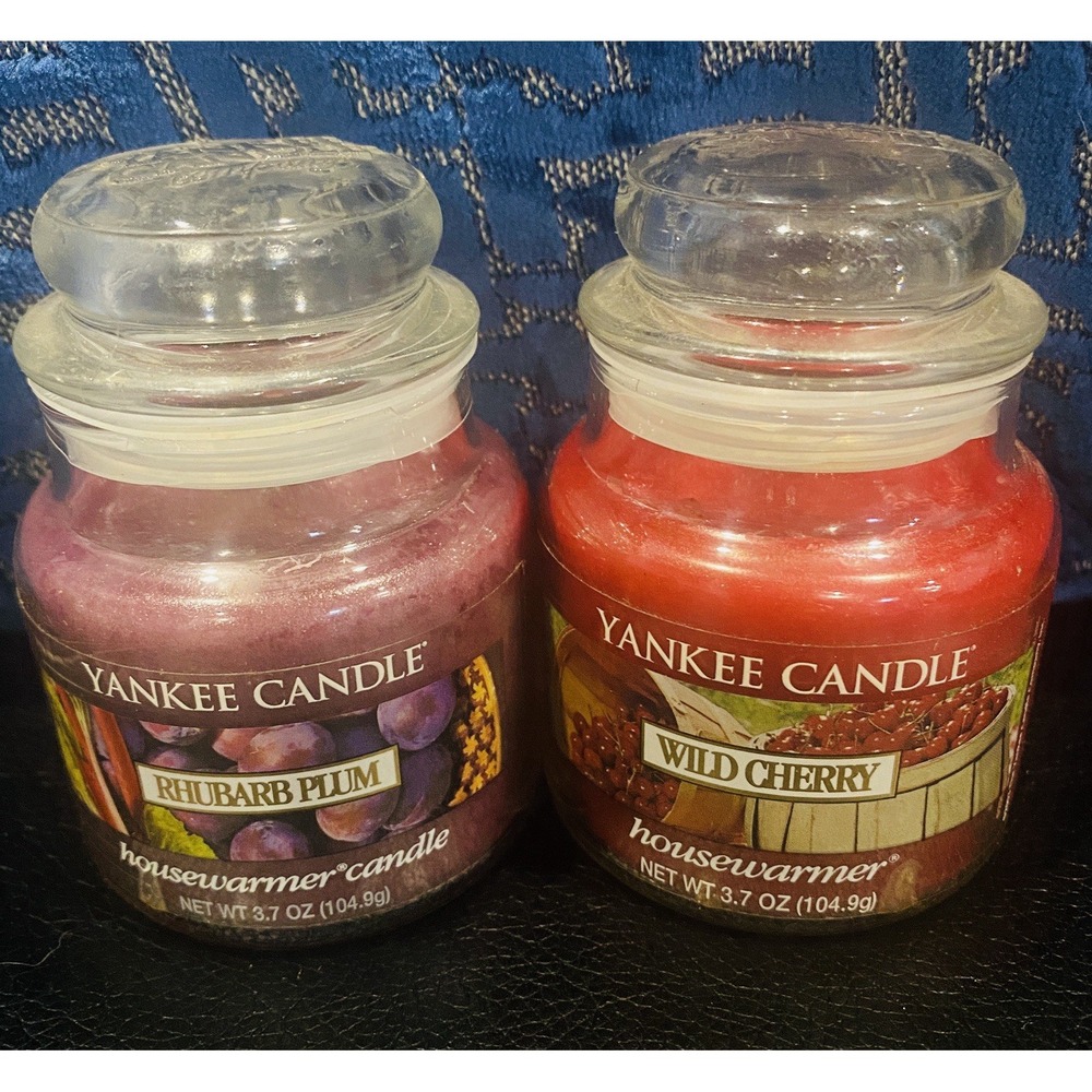 Yankee Candle WILD CHERRY & RHUBARB PLUM  3.7 Oz NEW VERY RARE HARD TO FIND